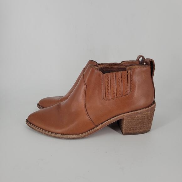 Madewell Brown Leather Pull On Kelci Chelsea Boot 6.5 - Picture 5 of 11